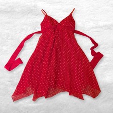 johnny martin red polka dot handkerchief babydoll dress y2k fairy