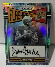 John Brodie Auto 2025 Prizm Flashback Blue Camo Auto /25