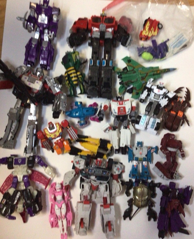 Large Lot Of Transformers Toys