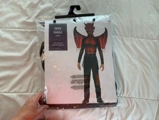 Amscan Devil Costume Child XL 14-16 Diablo Jumpsuit Mask Wings Belt