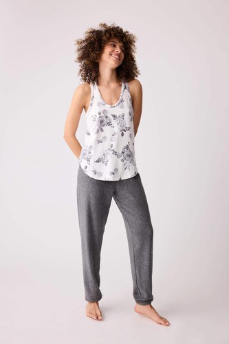 PJ Salvage Dark Charcoal Feeling Loved Banded Lounge Pants RRFLP2 - Picture 4 of 13