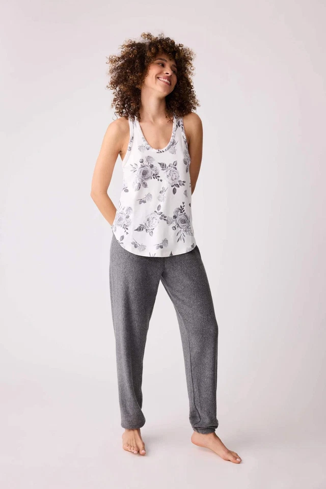 Calça lounge PJ Salvage carvão escuro sensação amada faixas RRFLP2 - Imagem 4 de 4