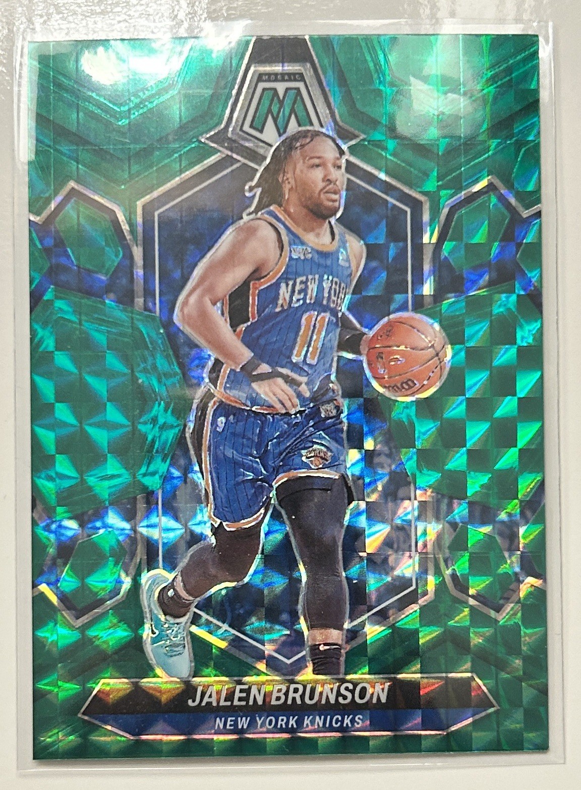 2023-24 Panini Mosaic #67 Jalen Brunson Green