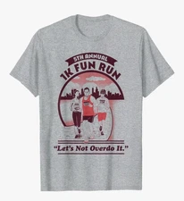 1K Fun Run Lets Not Overdo It 5th Annual Grey Tee Shirt Size Medium