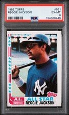 1982 TOPPS #551 REGGIE JACKSON PSA 6