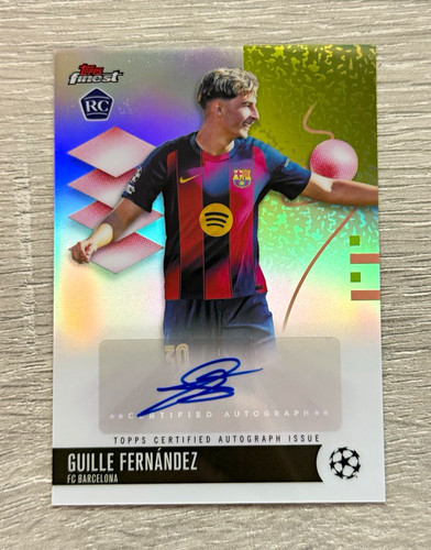 2025-26 Topps Finest UEFA Club Competitions Auto Base Guille Fernández RC BA-GF