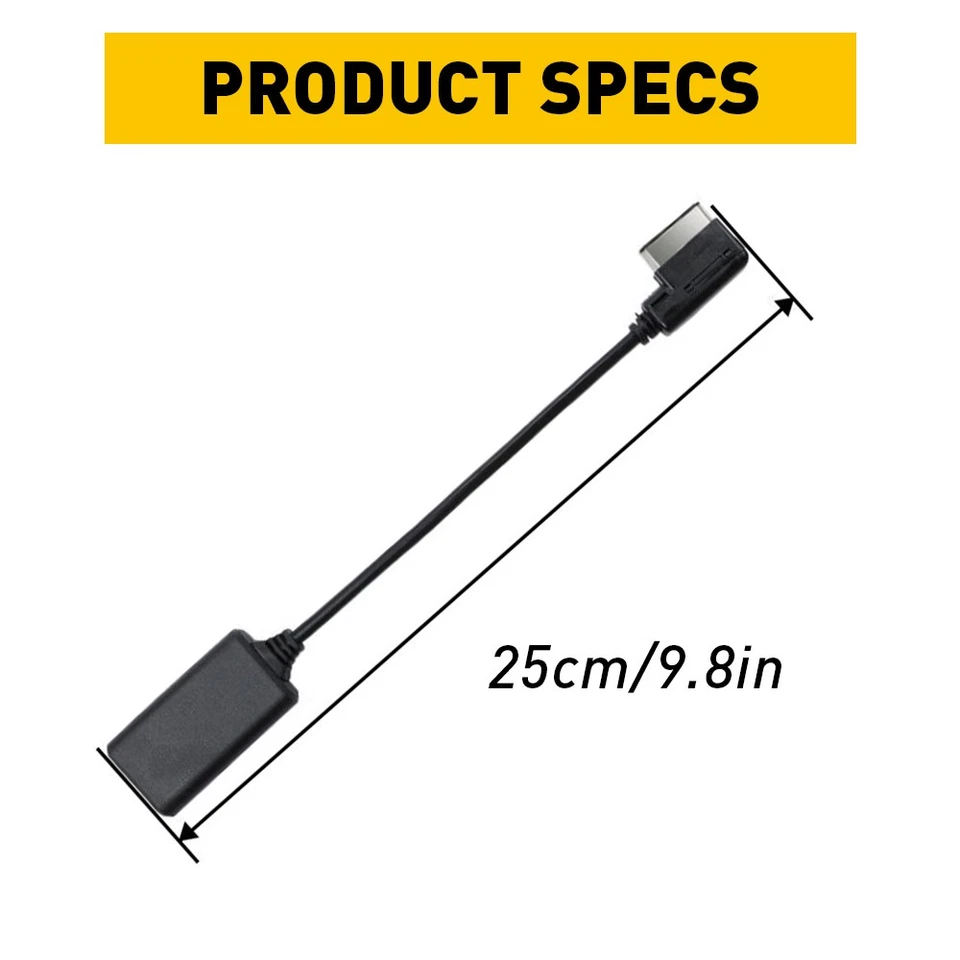 1/2Set AMI MDI MMI Bluetooth Music Interface AUX Audio Cable Adapter For Audi A3 - Image 3 of 4
