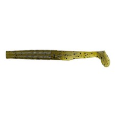 4" Swimming Senko Soft Worm Paddle Tail Fishing Swim Bait Lures - 10 Pack, Gr...