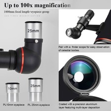 MK90 Maksutov-Cassegrain Telescope 1000/90mm Lunar Planetary Observations