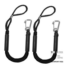 Bungee Dock Lines - Boat Ropes for Docking with 316 2 feet to 2.6 feet Black