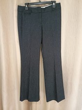 Ann Taylor LOFT PETITES Charcoal Grey Tweed Zoe Trousers Women's Size 8P