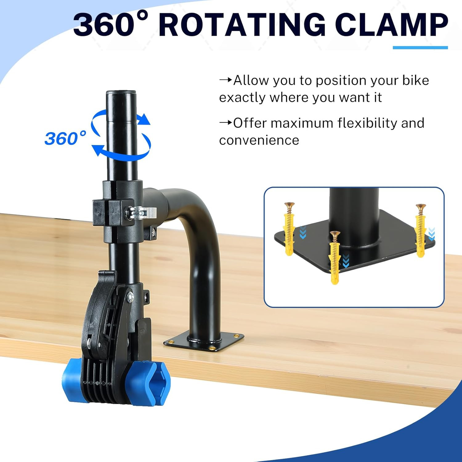 Curved Bike Repair Stand, Bench Mount Bike Repair Stand Bicycle Maintenance Rack