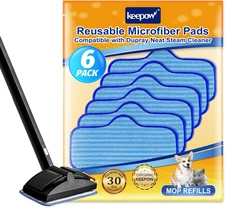 KEEPOW Washable Microfiber Pads Compatible with Dupray Neat Steam Cleaner, Steam