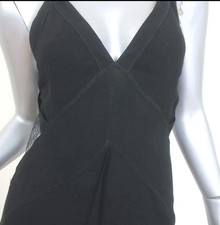 Rag & Bone Anais Tulle-Paneled Midi Dress Black Silk Size M