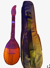 Hungarian/Serbian Tambura Natural Finish Brown Wooden Top Includes Bag