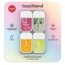 Touchland Power Mist Hydrating Hand Sanitizer 1 Fluid Ounce (Pack of 4)