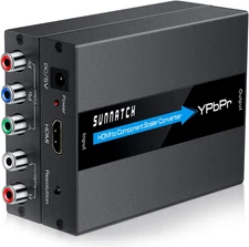 HDMI to Component Converter with Scaler Function, 1080P HDMI to RGB Ypbpr 5RCA C
