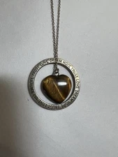 Hope Trust Love Dream Heart Necklace 