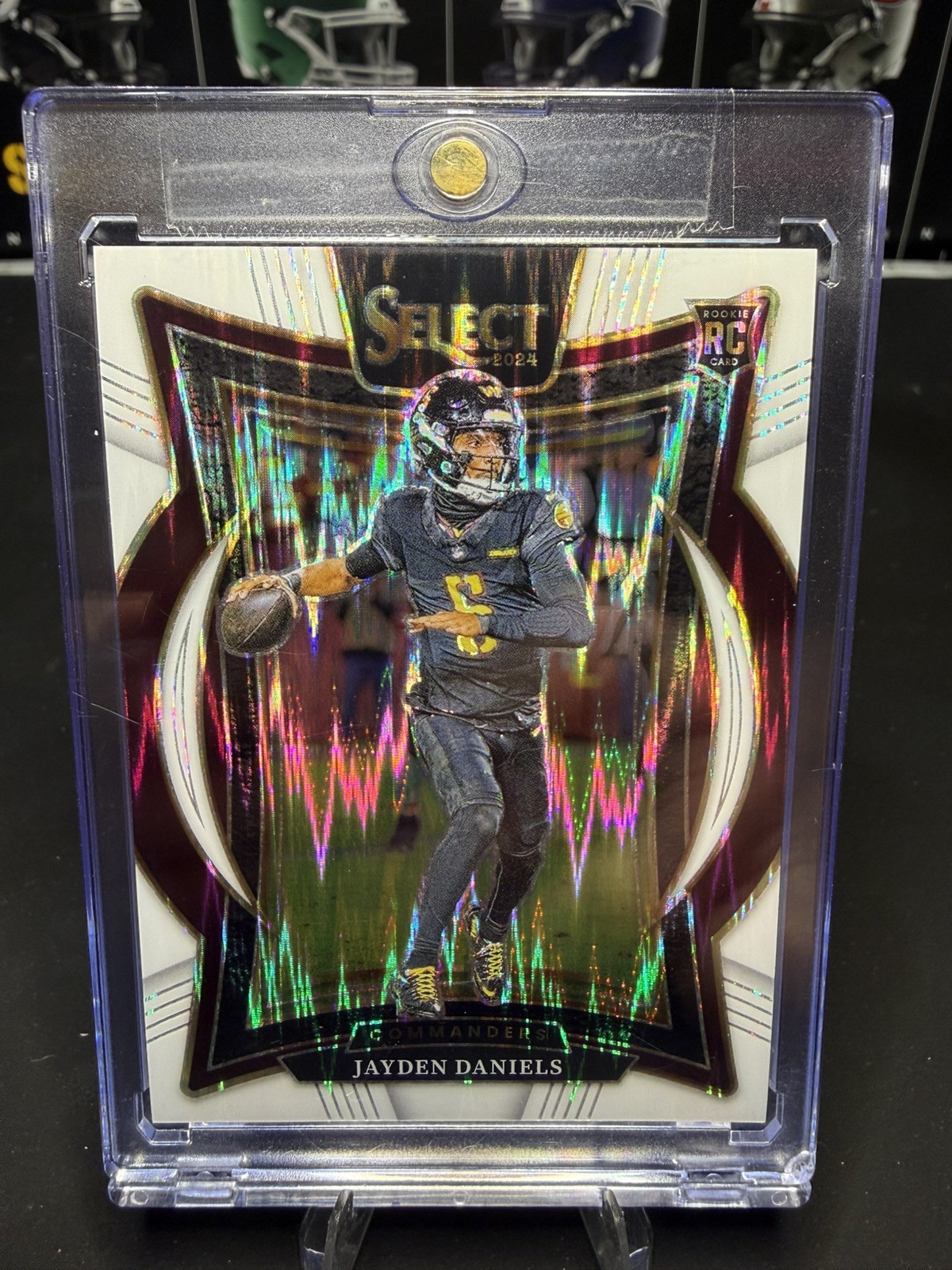 2024 Panini Select Jayden Daniels Concourse RC White Prizm Shock Rookie #/199