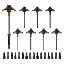 8 Pack Low Voltage Landscape Path Lights 12-24V Outdoor LED Pathway Lights