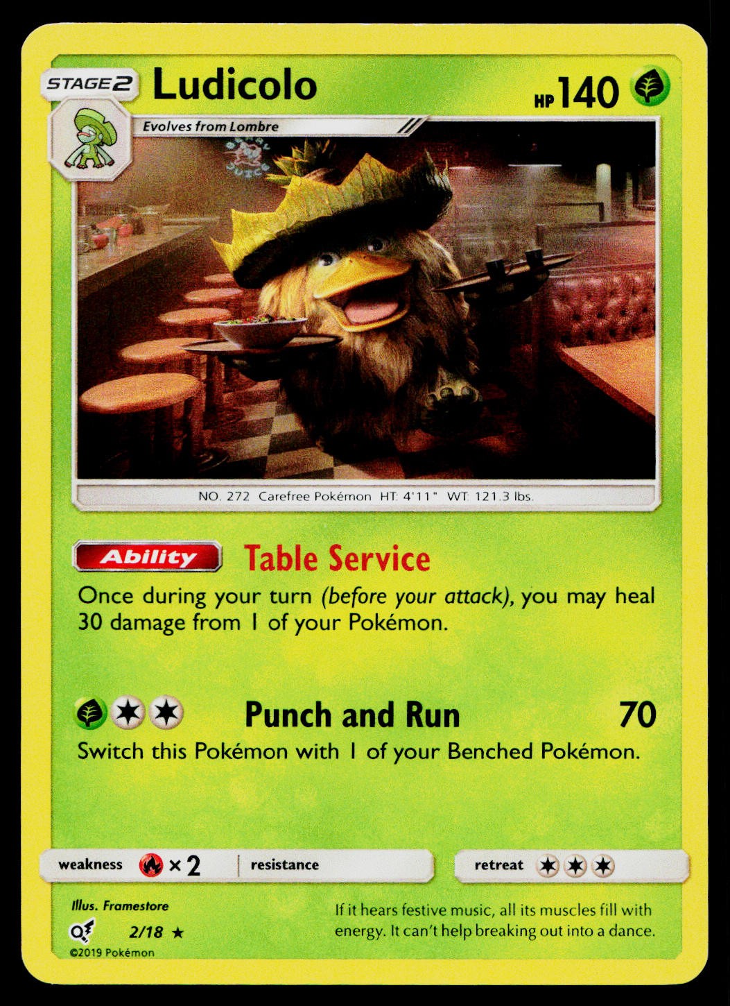 Ludicolo 2/18 Detective Pikachu Rare #3