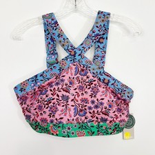 Boden Positano Hotchpotch Bikini Top Patchwork Floral Print Halterneck Size 14