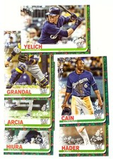 2019 Topps Walmart Holiday - MILWAUKEE BREWERS Team Set 