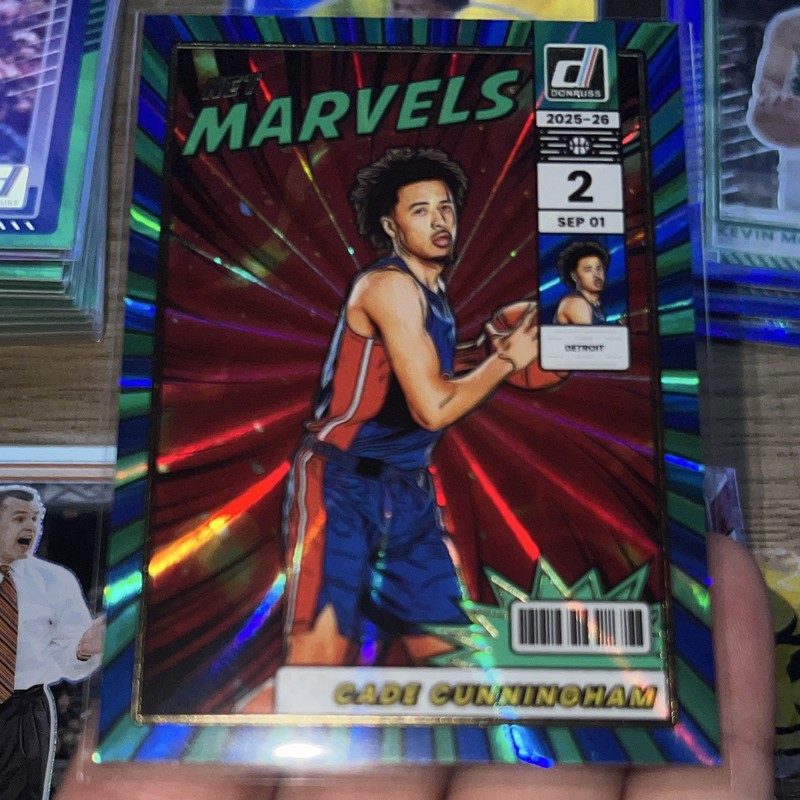 Panini 2025-26 Donruss Basketball Net Marvels Insert #14 Cade Cunningham Pistons