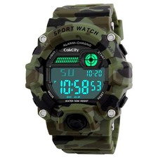 Boys Camouflage LED Sport Watch,Waterproof Digital Electronic Casual Military...
