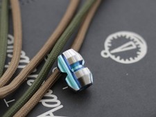 Titanium Alloy Parachute Cord Pendant Lanyard Bead Keychain DIY Zipper Head EDC