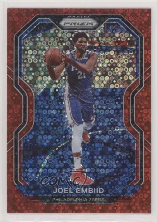 2020-21 Panini Prizm Fast Break Red Prizm 35/125 Joel Embiid #141 02t2