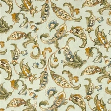 Mill Creek Floral WATER BLUE Home Decor Cotton Drapery Pillow Sewing Fabric BTY