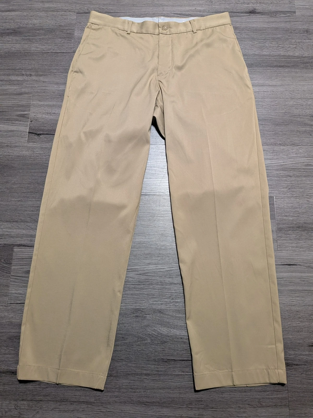 Nike Men's Beige Dri-FIT Chino Stretch Flat Front Golf Pants Size 34x36 (34x30)