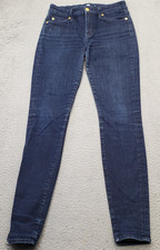 7 For All Mankind The Skinny Jeans Womens 27 Blue Denim Medium Wash Streetwear