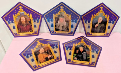 Harry Potter Schokoladenfrosch Zauberer Karten x 5 Hogwarts Gründer und Dumbledore