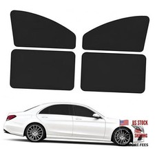 Magnetic Car Window Shades for Side Windows - 4 PCS 100 Black Universal Fit