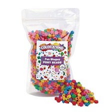 Fun Shape Pony Beads - 1lb Set of 1800 for Arts  Crafts Projects