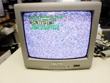 Sanyo TV 13" DS13204 Front A/V Inputs Retro Gaming No Remote Working-Coaxial Con