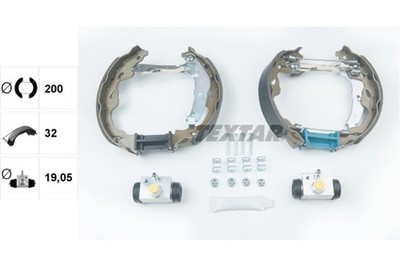 TEXTAR Bremsbackensatz Shoe Kit Pro 84064500 für TOYOTA YARIS Aluminium SCP10_ 3