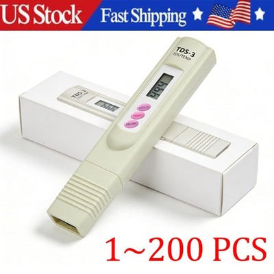 Handheld Water Quality Hardness Purity Digital LCD Meter 0-9990 PPM TDS TDS-3