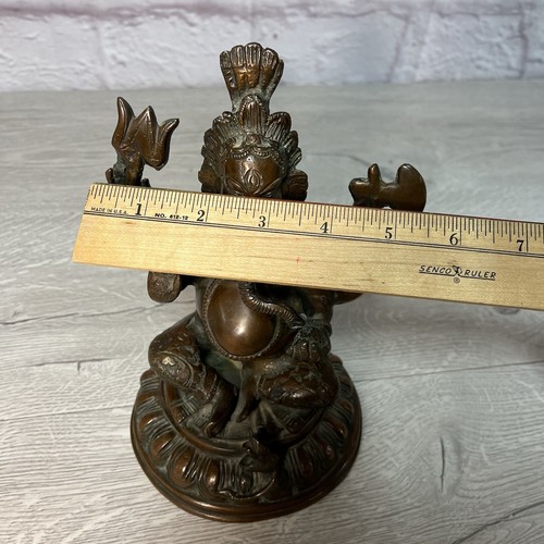Vintage Bronze Statue Of Ganesha Metal 8.5" Tall - Picture 11 of 12