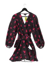 New Look Wrap Midi Dress UK12 in Black