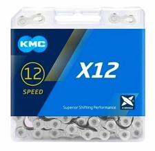 KMC X12 Silver 12-Speed Bicycle Chain For Shimano/SRAM/Campagnolo 126 Links