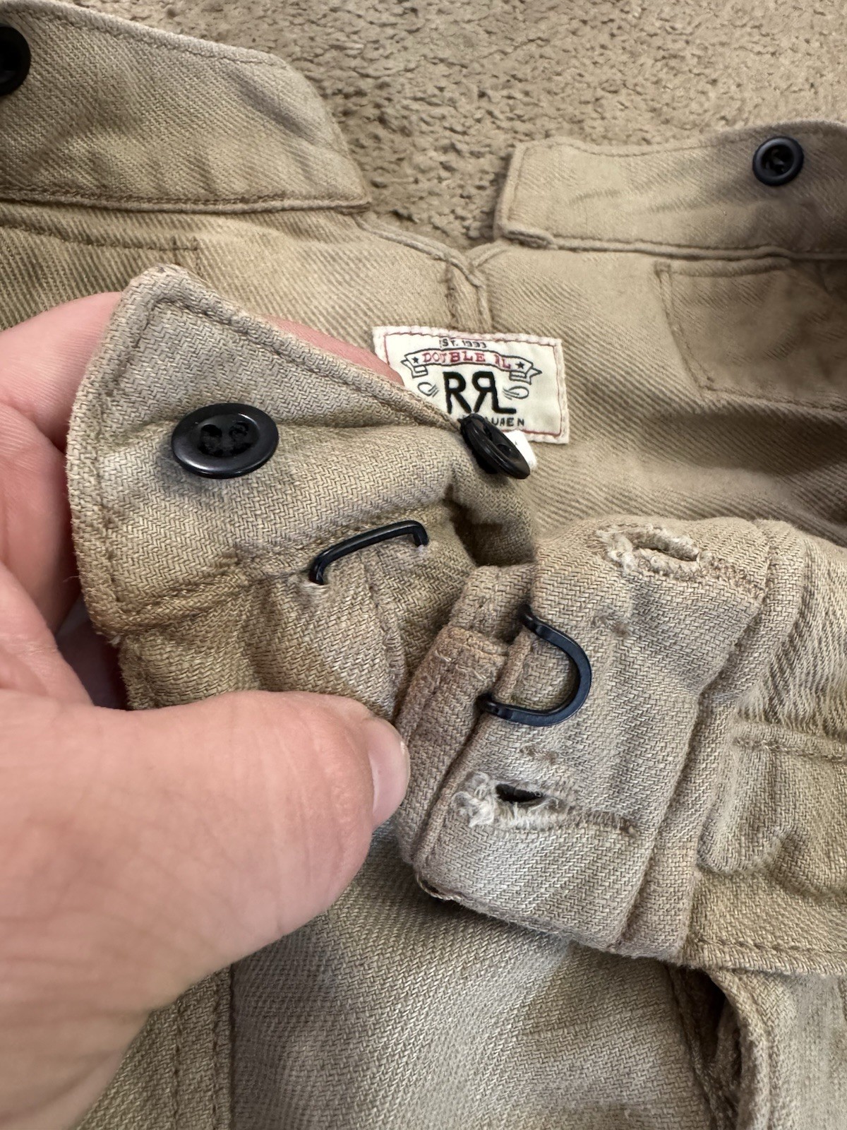 Double RL RRL Ralph Lauren Linen Blend Buckle Back Pants Trousers Measured 34X30 thumbnail 5