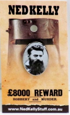 79004 NED KELLY STUFF COLLECTABLE PIN BADGE 4 of 20 OVAL PORTRAIT OF NED - Picture 1 of 2