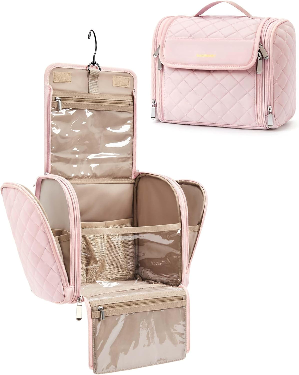 Hanging Hook Makeup Bag for Women Large Water-Resistant Travel Organizer-image