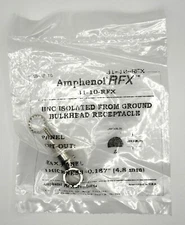 Amphenol RFX 31-10-RFX BNC Isolated  Bulkhead Receptacle – New in Factory Bag