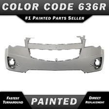NEW Painted *WA636R Silver* Front Upper Bumper Cover for 2010-2015 Chevy Equinox