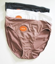 3 Warner's No Pinching No Problems Hi Cut Brief Multi 5138J Sz 8/XL - NWT