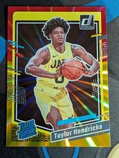 2023-24 Donruss Taylor Hendricks Red Gold Laser Holo Rated Rookie RC SP